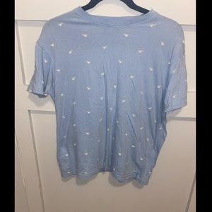 Men’s Blue Cocktail Print Tee – Ping Pong Paris (Size M)